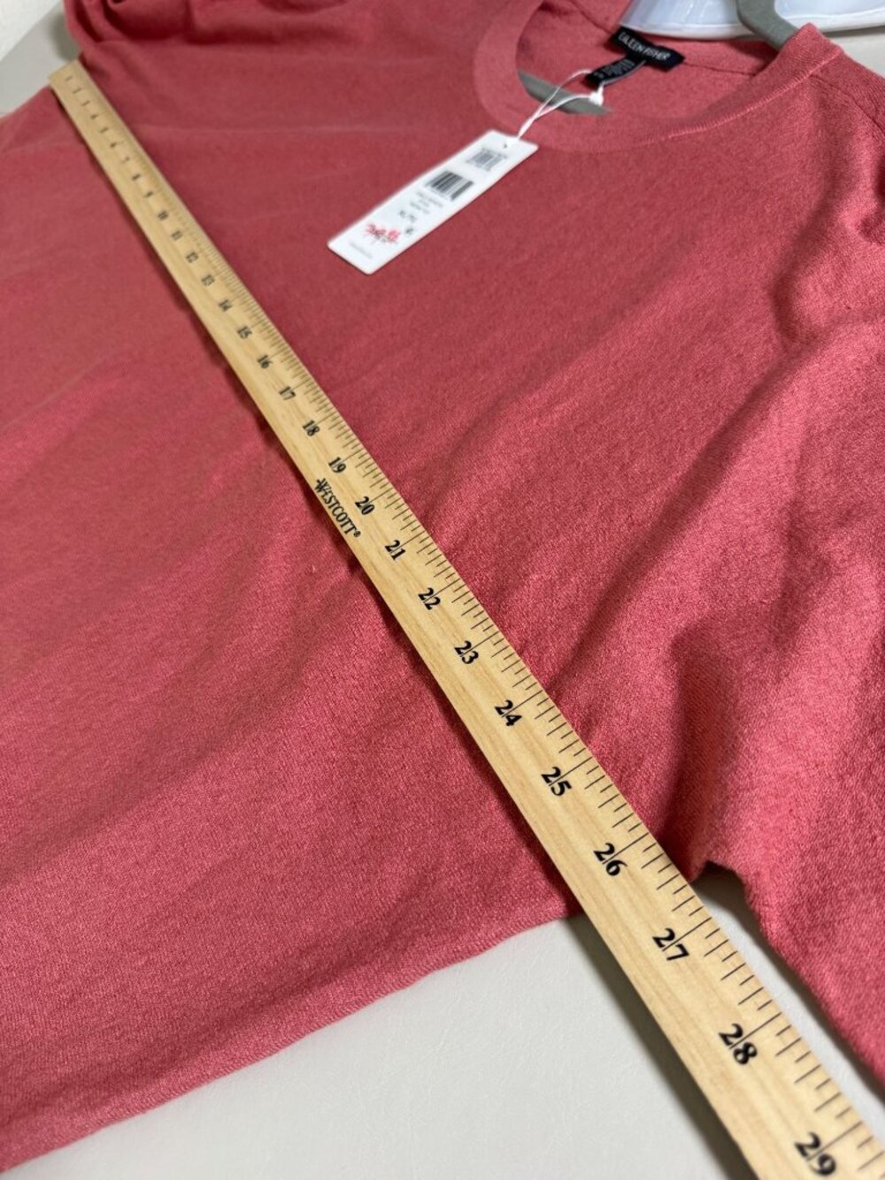 NEW Eileen Fisher Womens Organic Linen Blend Long Sleeve Top XL Rose Pink Lagenl - Picture 5 of 13